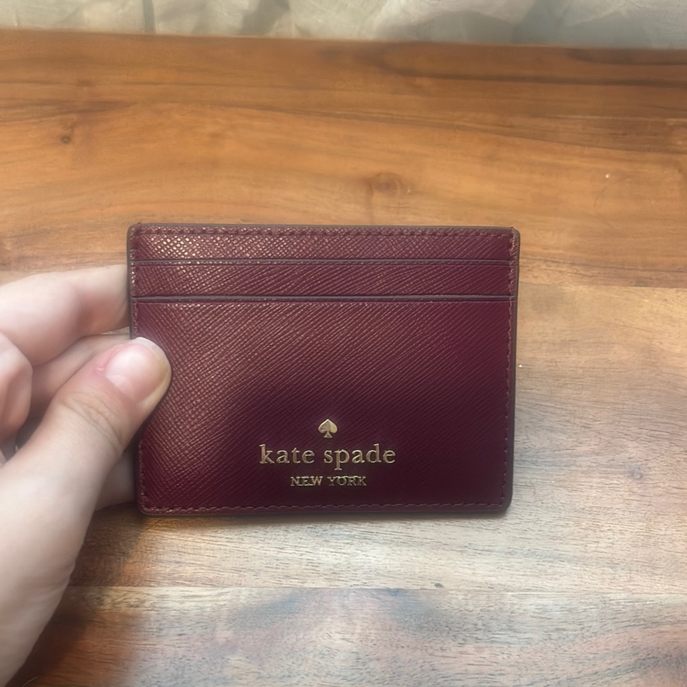 Kate Spade Burgundy Card Holder